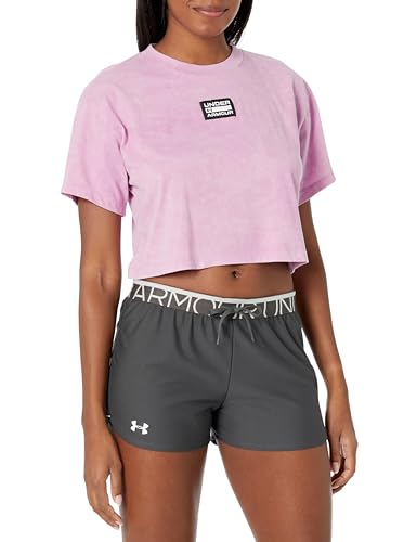 T-Shirt Under Armour Logo Washed Woven Femme haut de sport manches courtes