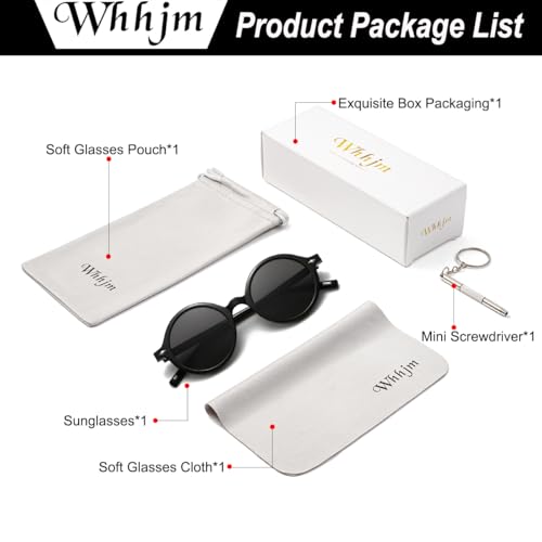 Retro Round Sunglasses for Men Womens Vintage Trendy Circle Sunglasses Costume Cosplay Sun Glasses UV400 Protection 7