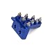 JFG Racing Universal CNC Aluminio Freno Trasero Pedales Punta de Repuesto del Dedo del pie para Bicicletas de Suciedad - Azul