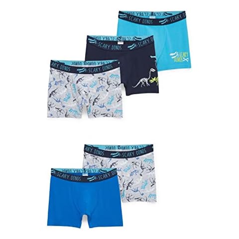 C&A Kinder Jungen Boxershorts Multipack|5er Pack Bedruckt|Bedruckt Stretch|Baumwolle dunkelblau 134-140 Cover