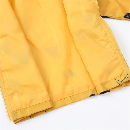 Baby Girls Raincoat Hooded Zipper Flower Print Jacket Toddler Windproof Lightweight Raincoat with Pocket2