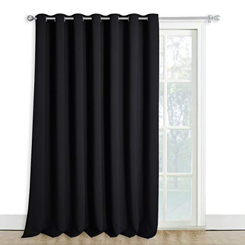 NICETOWN Black Out Blinds for Sliding Doors - Extra Wide Heat Blocking Patio