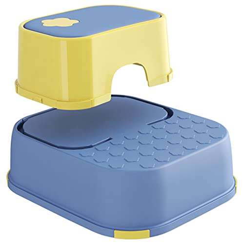 ULDIGI Dual-Layer Footstool for Boys and Girls Stool Friction Foot Non-Slip Design for Bathroom Kitchen
