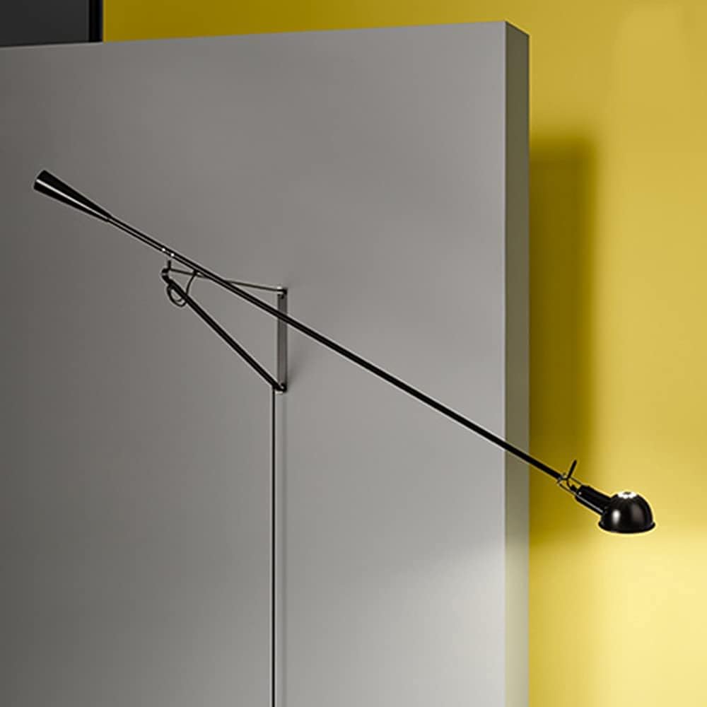 Schwenkarm Wandleuchte,industrial Retro Vintage Wandlampe Verstellbar Schwenkbarem Wandlicht Metall Zubehör mit schalter innen Wandbeleuchtung für Kaffeehaus Wohnzimmer Nachttisch Lesen Küche,Schwarz