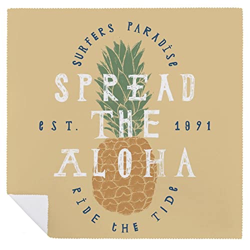 Xollar Kitchen Dinner Napkins Cloth 6Pcs Set Aloha Pineapple Printed Washable Reusable Cloth Napkin For Holiday Party Wedding Home Decoration 18.7X18.7Inch #TOP5