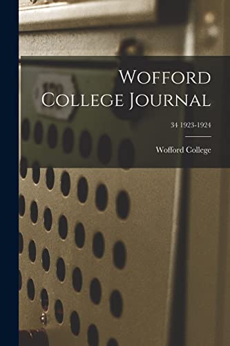 Wofford College Journal; 34 1923-1924