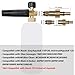 Male Thread Adapter and 1/4" Pressure Washer Foam Cannon Sprayer Copper Connector Snow Foam Lance Soap Dispenser Adaptor Compatible with Bosch AQT Series New Type After Year 2013, Black & Decker