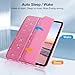Fintie Slim Case for iPad (A16) 11th Generation 11 Inch (2025), iPad 10th Generation 10.9 Inch (2022) - Glittering Sparkly Shockproof Cover with Shiny Clear Back Shell & Pencil Holder, Pink