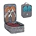Produktbild Relaxdays Schuhtasche Reise, für Trolley, Transport Schuhe, Slipper, Sneaker, Schuhaufbewahrung HxBxT: 30x23x14 cm, grau, 1 Stück