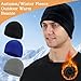 Cramelith Multi-Color Skull Caps 3-Pack - Fleece Lined Winter Beanies for Men (Gray/Black/Blue)