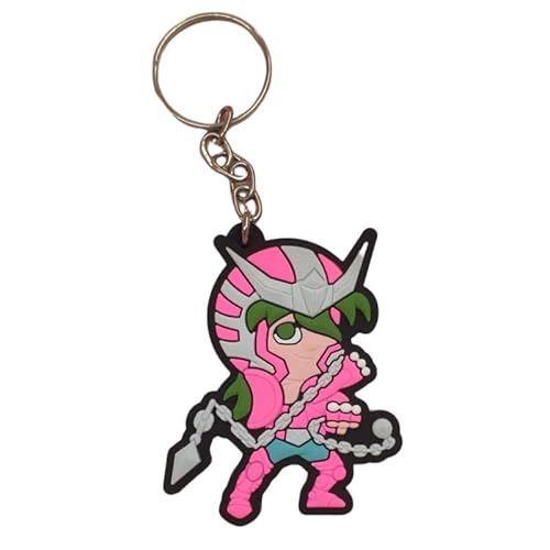 Chaveiro Emborrachado Os Cavaleiros do Zodíaco Seiya Saint Shun Andrômeda anime presente otaku geek