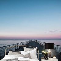 Wall Mural Sunset Sunrise Background Nature Scenery Removable Self-Adhesive Wallpaper Wall Decoration for Bedroom Living Room - 66x96 inches