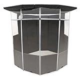 Sound Shields by Emagispace - 11-panel Isolation Booth with 66” Panels and 12” Ext. Panels for Music Practice - All Acrylic Drum Shield with Padded Sound Dampers, Lid, Support Beams, and Clip-on Fan