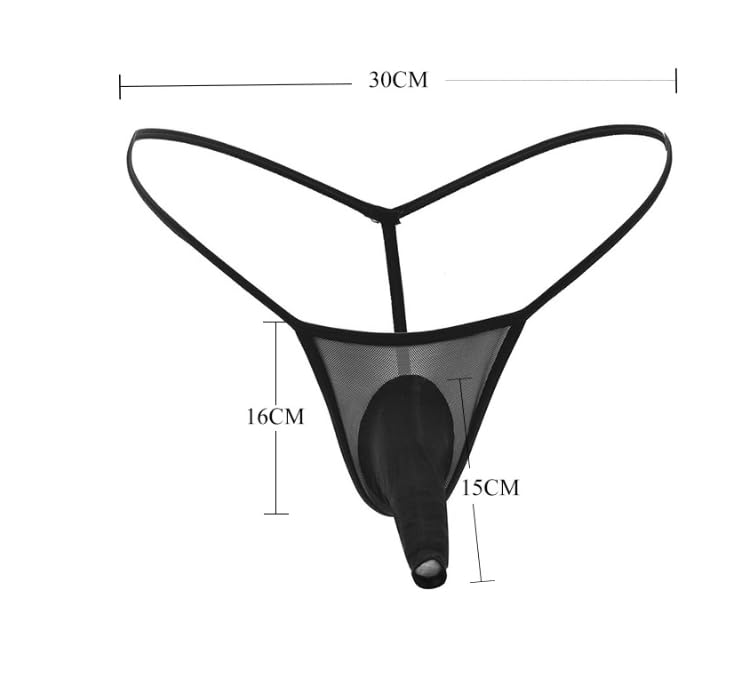 Sexy Masturbation Tube Thong for Men Holeless Elephant Nose Thong Low Rise Penis G-String Underwear Honeymoon2