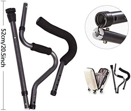 Ergonomic Underarm Crutches, S-Shaped Adults Crutches, Folding Crutches for Walking,Lightweight Traveling Crutches,Mobility Device