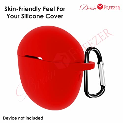 Image of Brain Freezer Silicone Shock Proof Protection Sleeve Skin Carrying Bag Box Cover Compatible with Realme Buds Air Pro /Realme Buds Air 2 Wireless Headset Headphones Earphone Red (Device Not Included)