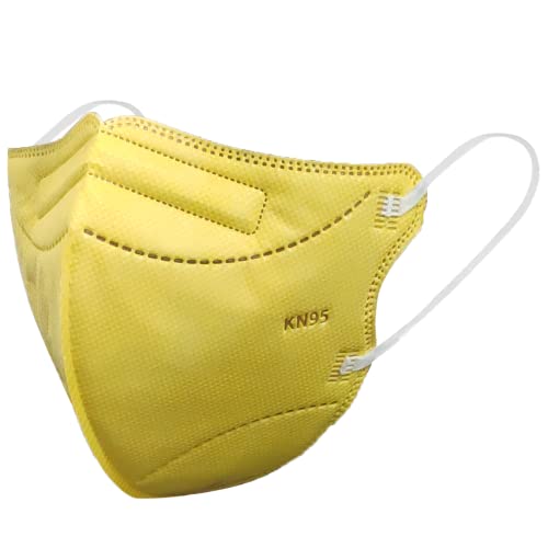 Máscara KN95 Amarelo Kit de 10 Unidades - FPP2 PFF2 - Filtragem > 95% - SOS Mascaras