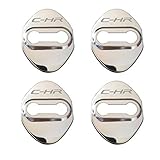 BLJS Carcasa de la Cubierta de la Cerradura de la Puerta del Estilo del Coche para Toyota C-HR JDM Prius Verso CHR Yaris Avensis 2008 emblemas de los Accesorios del Coche,Plata