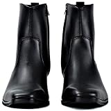 COWSDELLA Mężczyźni Modne Wysokim Obcasie Buty Męskie Zimowe Zamek Błyskawiczny do Kostki Chelsea Boots