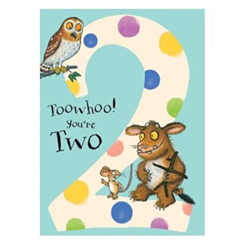 GRUFFALO Official The Age 2 Birthday Card, 2nd Birthday Card, Climate Pledge Friendly Card for 2nd Birthday, Recyclable Birthday Card, Officially Licensed Birthday Card