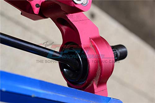 Traxxas X Maxx 4X4 Upgrade Parts Aluminium Rear Upper + Lower Arms + Knuckle Arms Set - 40Pc Set Red