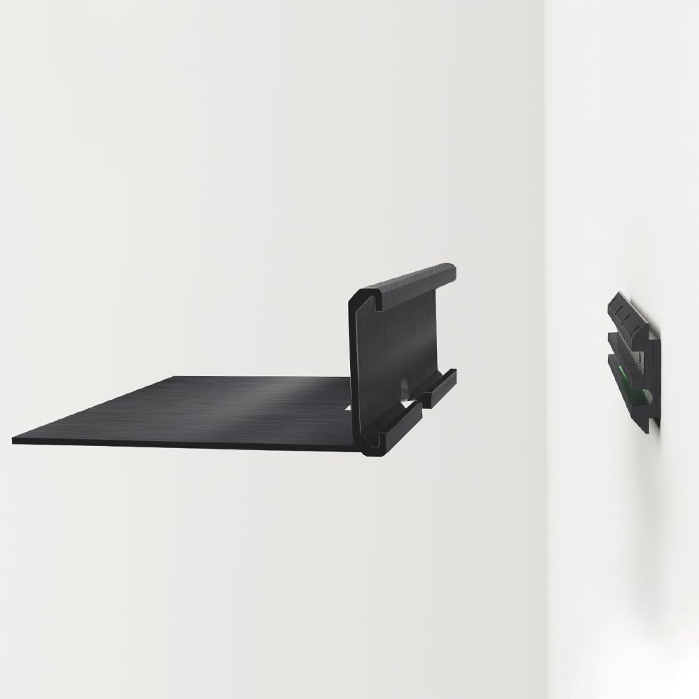 HangSmart No Stud DIY Smart Device Shelf – Easy Install Wall Shelf for Smart Devices, Rear Surround Speakers, & Small Electronics – Holds Up to 25LBS, Ideal for Home & Office Use