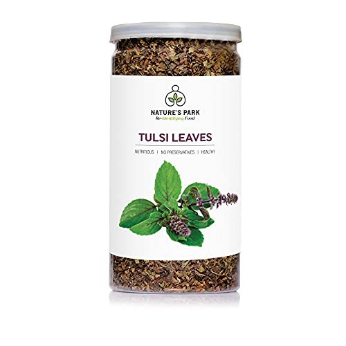 Image of Nature's Park Herb - Tulsi Leaves-Pure & Dry Holy Basil (Pet Jar) 45gm