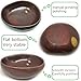 XIOFU Natural River Stone Reptile Food Bowl - Handmade Pebble Dish for Reptiles, Amphibians, Hedgehogs, and Small Pets - Unique Size, Shape & Color - Water & Food Bowl (Crimson red)