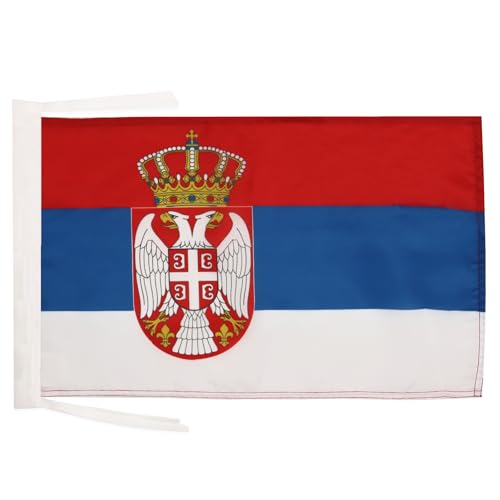 AZ FLAG - Flagge Serbien - 45x30 cm Mit Kordel - Serbische Fahne 30 x 45 Cm - Flaggen