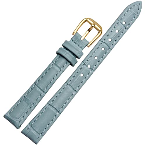 Bracelet montre crocodile 16mm bleu ciel, l'accessoire chic pour les étudiantes