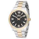 Invicta Specialty 49675 - Orologio da uomo, impermeabile, analogico, movimento al quarzo, in acciaio inox, quadrante nero, 43 mm