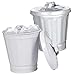 HOOTNEE 2 Pcs Mini Trash Can Trash Can Small with Lid Table Trash Can Little Waste Basket Outdoor Trash Can Garbage Can with Lid Small Garbage Bins Galvanized Iron Metal Wastebasket Office