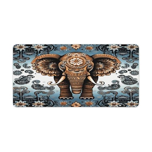 Mouse Pad Grande Antideslizante con Estampado Elefante
