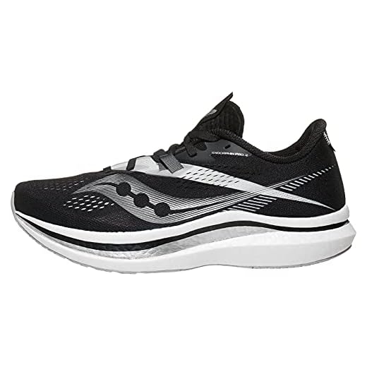 Saucony Men's Endorphin Pro 2 Running Shoe, Black/White, 10