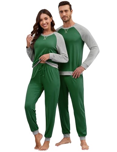 Frcdaunrs Christmas Pyjamas Set for Family Pajamas Matching Sets Women & Mens Winter Warm Long...