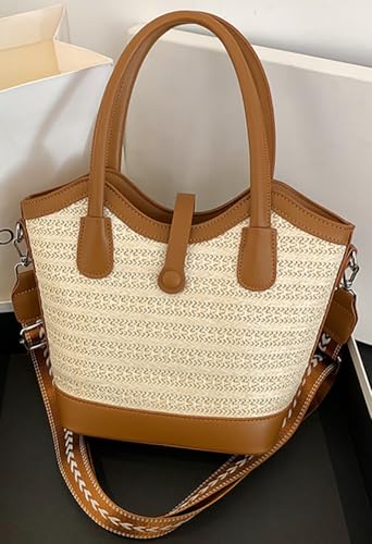 Image of Straw Crossbody Bags for Women Summer Straw Purses and Handbags Straw Hobo Bag for Travel Vacation