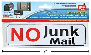 No Junk Mail Sign - 2.5 Inch x 8 Inch