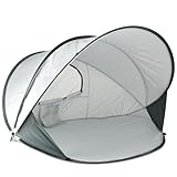Include picchetti DERYAN Beach Tent XXL - Pop-Up - Argento - Adatto per 2-3 persone - Protezione dal sole e dal vento - Facile da installare - Borsa per il trasporto inclusa
