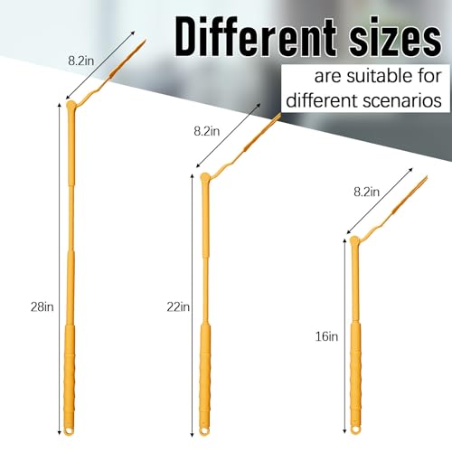Image of Colingmill 4 Pcs 3 ft Replacement Handles Compatible with Duster Refills, Long Extended Handle Only, Adjustable Length for Ceiling Fans, Blinds, Shelves, Windows, Foldable & Extendable (Yellow)