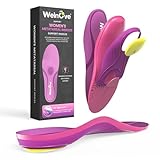 Welnove Women's High Impact Metatarsalgia Insoles - All-Purpose Orthotic Arch Support Inserts for Morton's Neuroma - Trim-to-Fit, Heel Spurs, Pain Relief, Podiatrist-Designed (Berry) -S