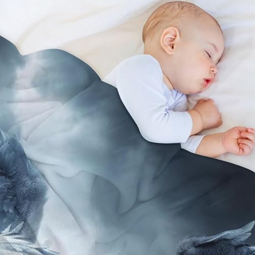 Manta de forro polar de águila de 130x150 cm cálida para cama o sofá 4