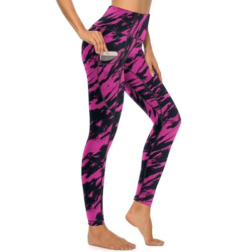 Legging rose et noir polyvalent du studio de yoga aux sorties citadines