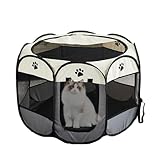 Fond étanche : profitez de la vue dégagée de votre animal de compagnie avec notre parc portable. Son fond imperméable enduit de PVC le garde au sec, tandis que le dessus dispose d'une fermeture éclair.