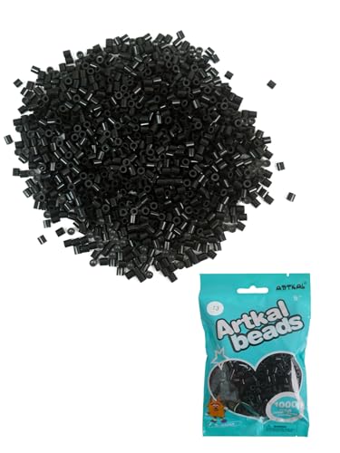 ARTKAL 5mm Black Fuse Beads 2000 Bulk Melting Beads Refill for Pixel Art DIY Crafts Home Decor