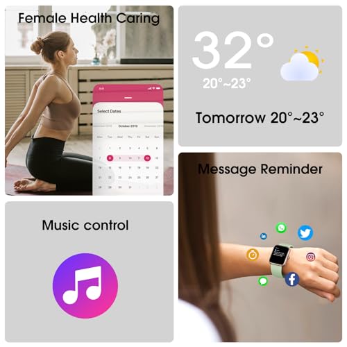 Livikey UH-320 Smart Watch, Fitness Tracker With Heart Rate Monitor, Blood Oxygen, Sleep Tracking, 41Mm Smartwatch Waterproof With Pedometer For Women Men Watch Compatible With Android Ios Phones thumb #6