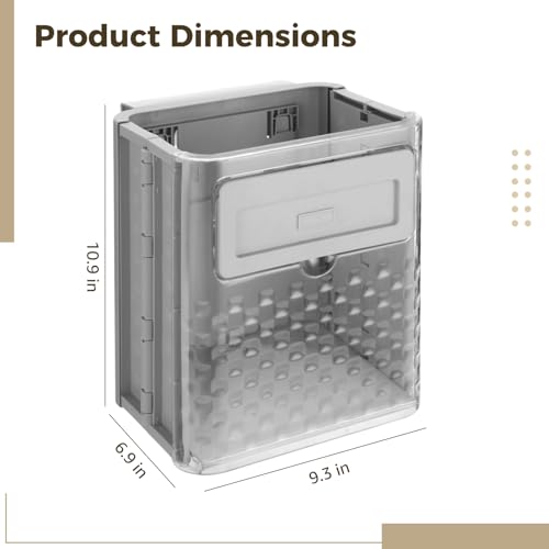 Caneca de Basura Plegable para Gabinete Gris 9.3 x 6.9 x 10.9 in miniatura 4