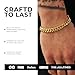CRAFTD | Gold Cuban Link Bracelet | Durable 18K Gold & 316L Stainless Steel | Waterproof, Heat & Sweat Resistant | Gifts for Men | Men's Jewelry | Size 8MM | Length 7.5