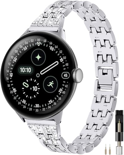 [Miimall] for Google Pixel Watch 4/3 41mm/2/1 �o���h ���C���X�g�[���X�e�����X �L���L�� ���f�B�[�X���� �����\�Ȏ��v�o���h ������ �ϋv�� �ϖ��� �X���� �O�[�O�� �s�N�Z�� �E�H�b�` 4/3 41mm/2