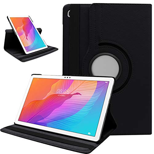 XunyLyee Funda para Huawei MatePad T10/ MatePad T10S, Carcasa con 360 Soporte Giratorio Función para MatePad T10S [10.1 Pulgadas], Negro