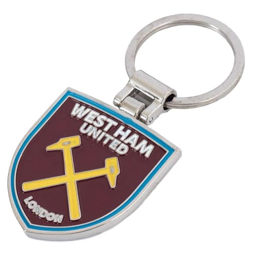 West Ham United FC - Executive Schlüsselanhänger Wappen (Einheitsgröße) (Weinrot/Silber)
